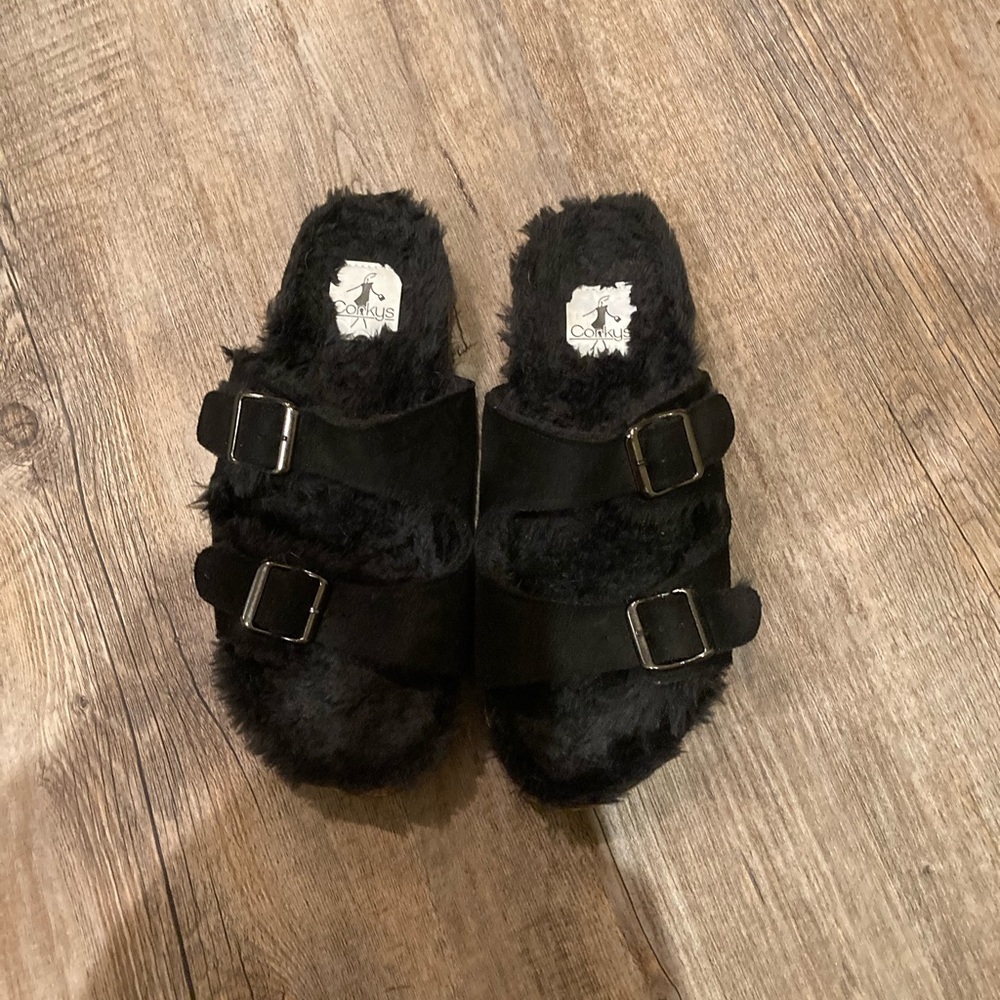 Corkys slip on sandals